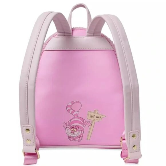 Loungefly Disney Parks Alice in Wonderland Cheshire Cat Fuzzy Pastel Backpack main image 5